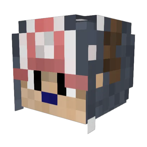 Animewnik282 Minecraft avatar head, 3D render