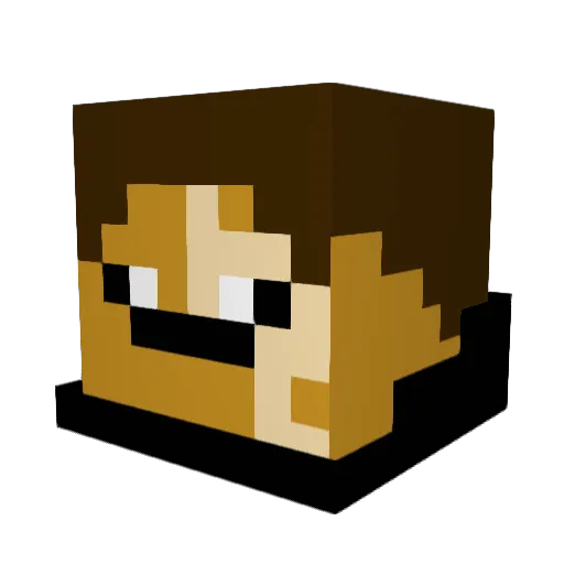 Animu_Person Minecraft avatar head, 3D render