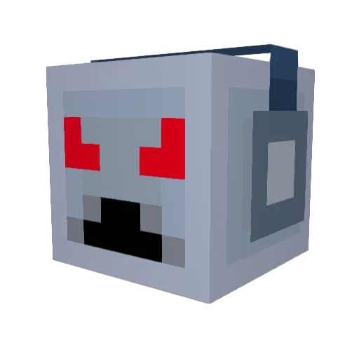 Aninc Minecraft avatar head, 3D render