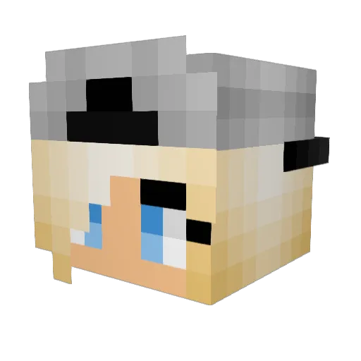 AninhaGamerBR Minecraft avatar head, 3D render