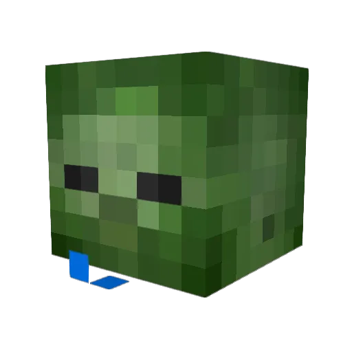 Anioooo Minecraft avatar head, 3D render