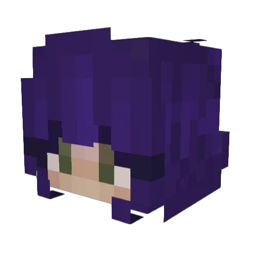 Anioris Minecraft avatar head, 3D render