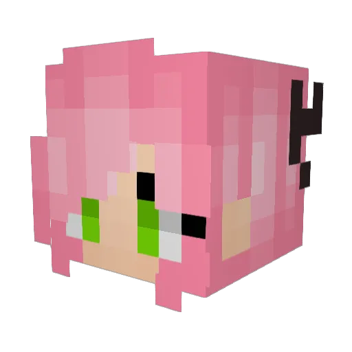 Anira8884 Minecraft avatar head, 3D render