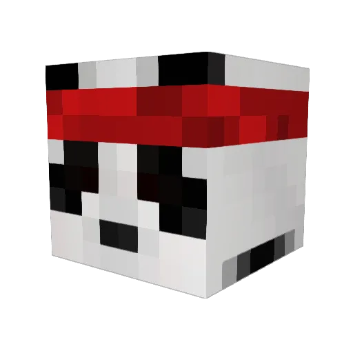 Anisaurus Minecraft avatar head, 3D render