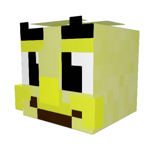 Anishrek_ Minecraft avatar head, 3D render