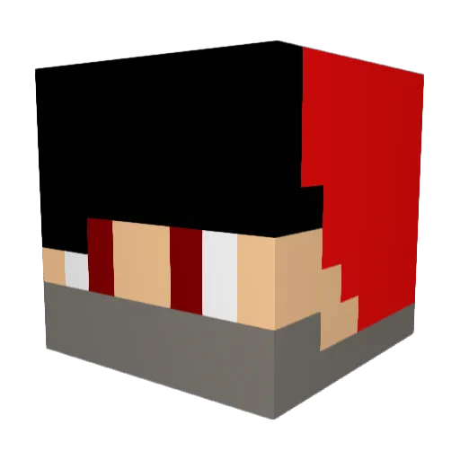AnitMatter_ Minecraft avatar head, 3D render