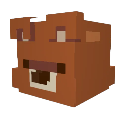 AnitaBerg99 Minecraft avatar head, 3D render