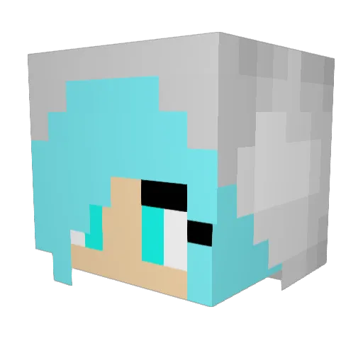 AnitaJane Minecraft avatar head, 3D render