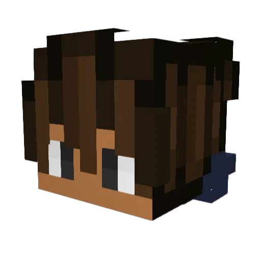 Anitect Minecraft avatar head, 3D render