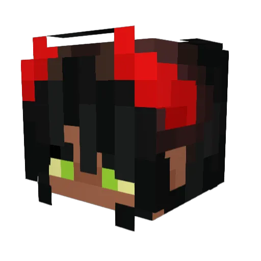 Anitithe Minecraft avatar head, 3D render