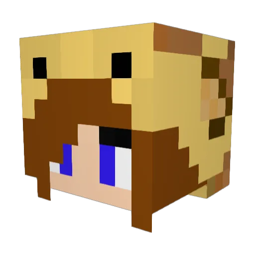 AnitoBandito Minecraft avatar head, 3D render