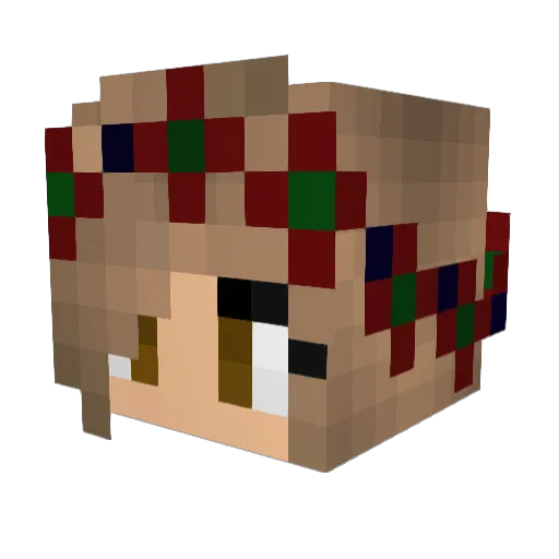 Anitschka Minecraft avatar head, 3D render