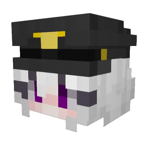 Aniwue Minecraft avatar head, 3D render