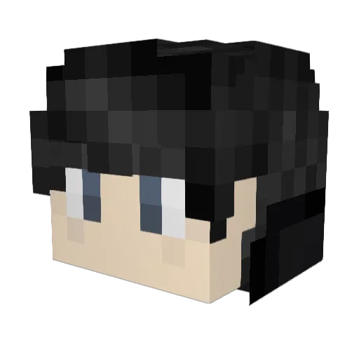 Anix7pp Minecraft avatar head, 3D render