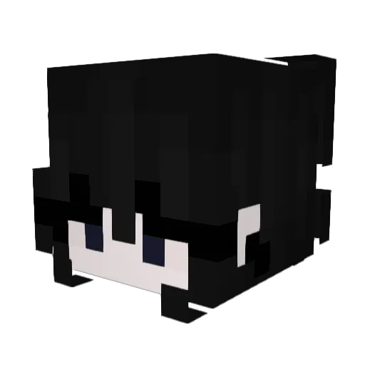 Anixael Minecraft avatar head, 3D render