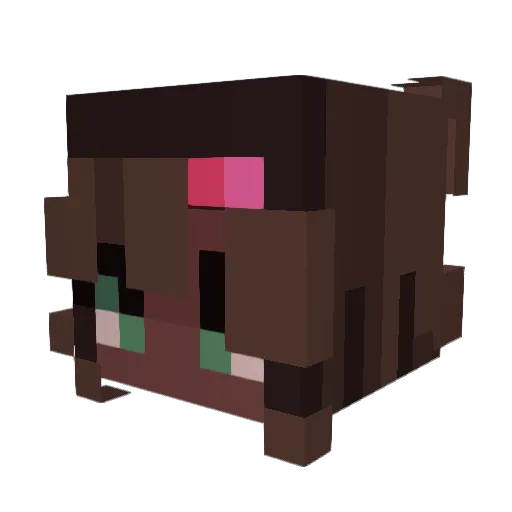 Aniyah Minecraft avatar head, 3D render