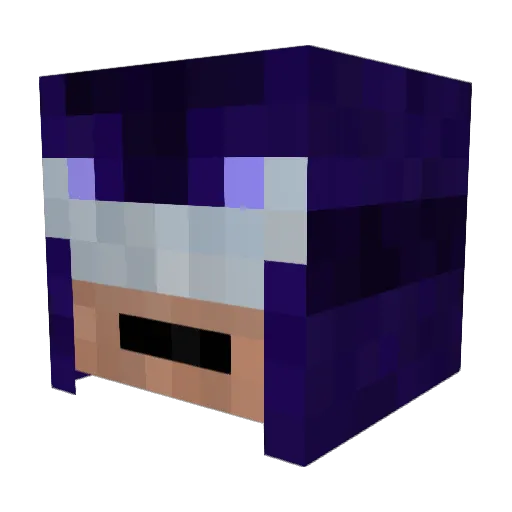 Anj3k Minecraft avatar head, 3D render