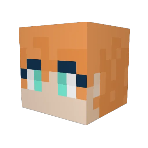 Anja118 Minecraft avatar head, 3D render
