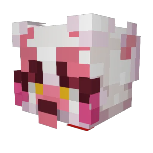 Anja2011 Minecraft avatar head, 3D render