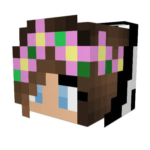 AnjaNorth Minecraft avatar head, 3D render