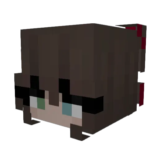 Anja_games Minecraft avatar head, 3D render