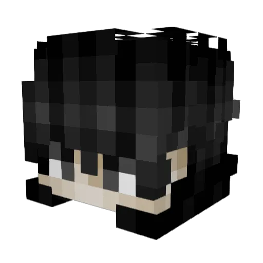 Anjanii Minecraft avatar head, 3D render