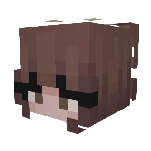 Anjelik Minecraft avatar head, 3D render