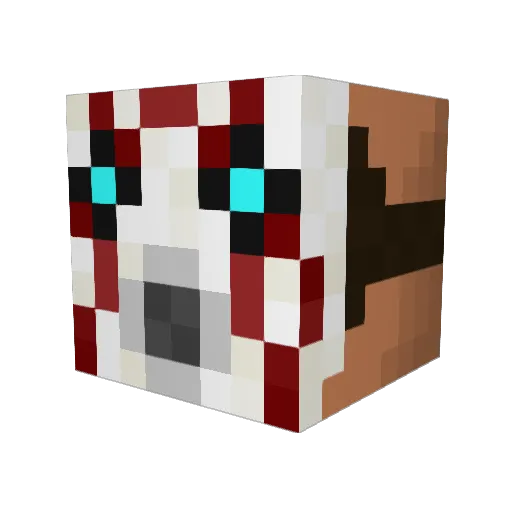 Anjelika02 Minecraft avatar head, 3D render