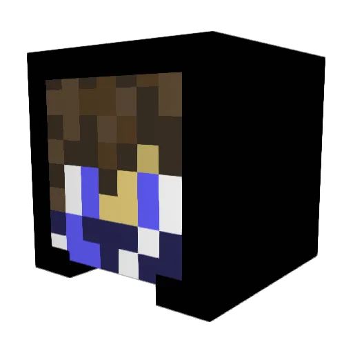 Anjeru Minecraft avatar head, 3D render