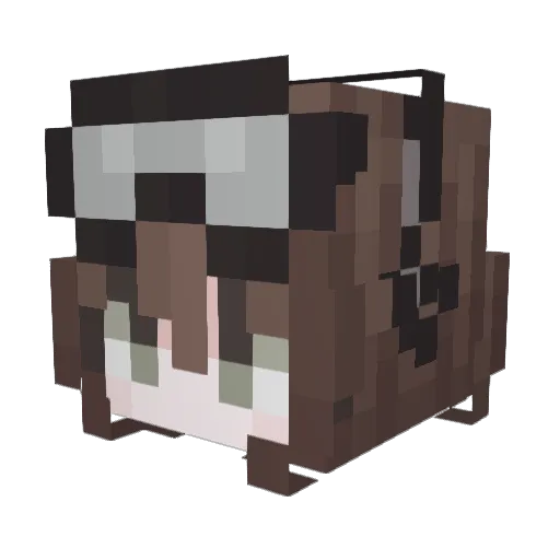 Anjo_nana Minecraft avatar head, 3D render