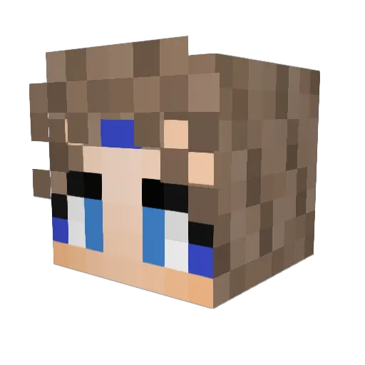 AnjuMaaka Minecraft avatar head, 3D render