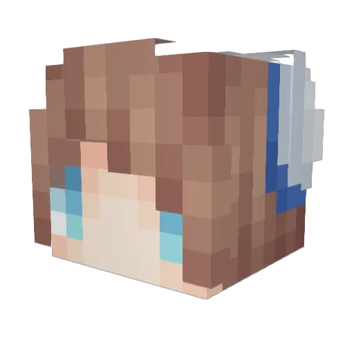 Ank_Average Minecraft avatar head, 3D render