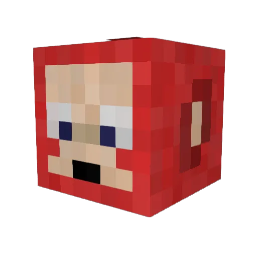 AnkiWeb Minecraft avatar head, 3D render