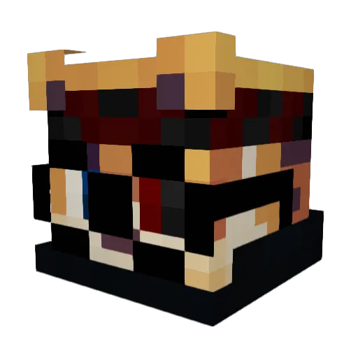 AnkoChannel Minecraft avatar head, 3D render