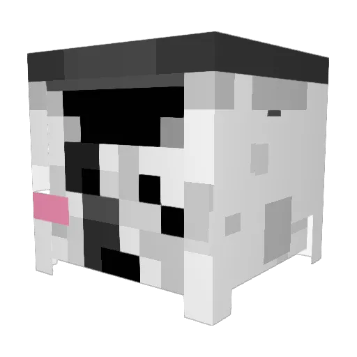 Ankolek Minecraft avatar head, 3D render