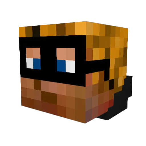 Ankos_ Minecraft avatar head, 3D render