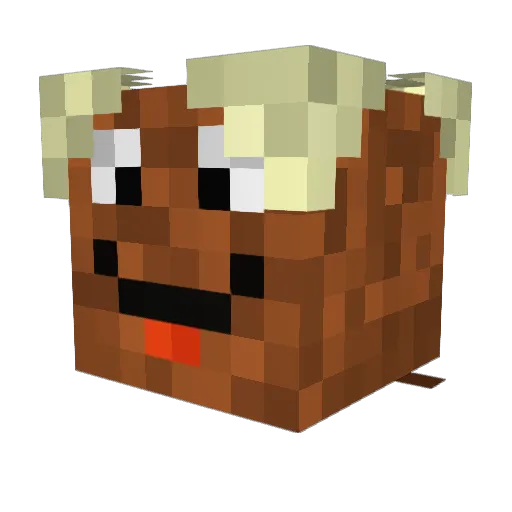 Ankynoto Minecraft avatar head, 3D render