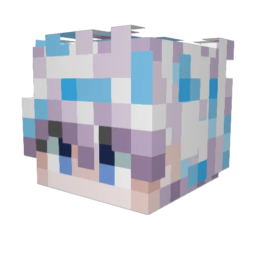 Ankyrex Minecraft avatar head, 3D render