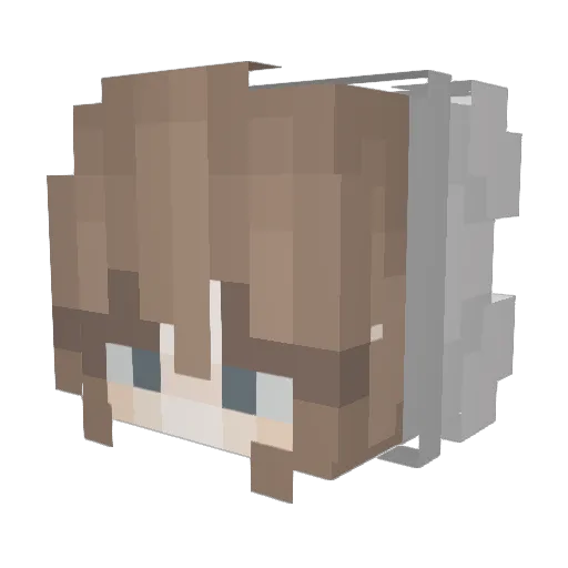 Anlaen Minecraft avatar head, 3D render