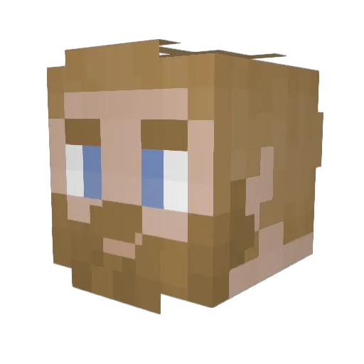 Anli_ Minecraft avatar head, 3D render