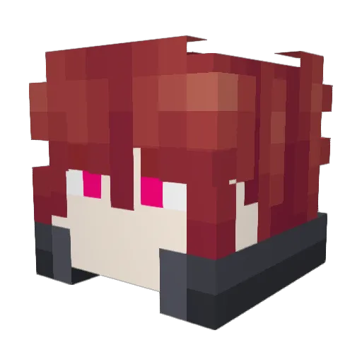 Anling02 Minecraft avatar head, 3D render