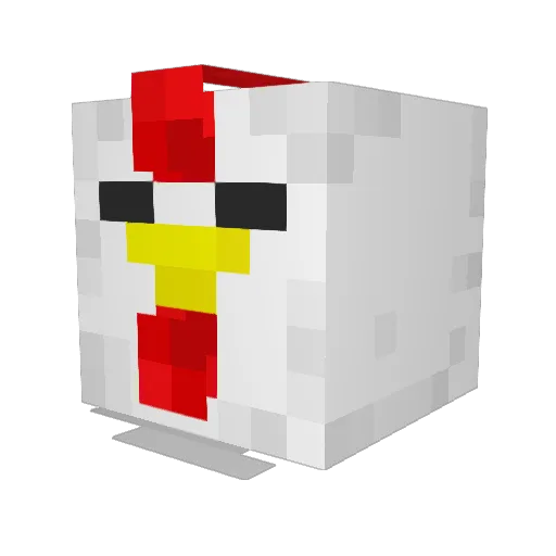 Anluchi Minecraft avatar head, 3D render