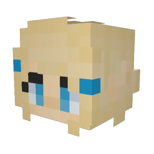 Anmrnchu Minecraft avatar head, 3D render