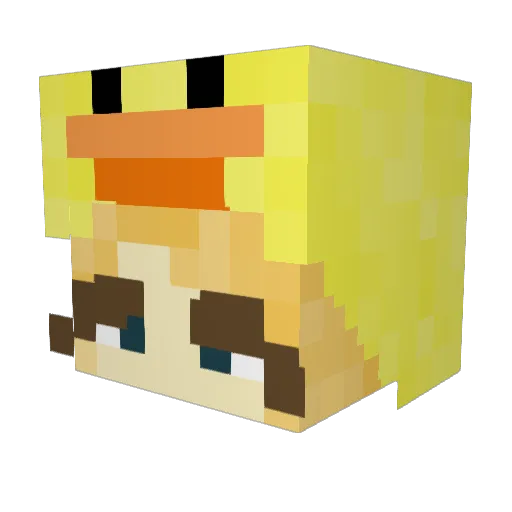 Ann4480 Minecraft avatar head, 3D render