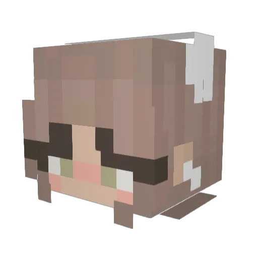 Ann8e3 Minecraft avatar head, 3D render