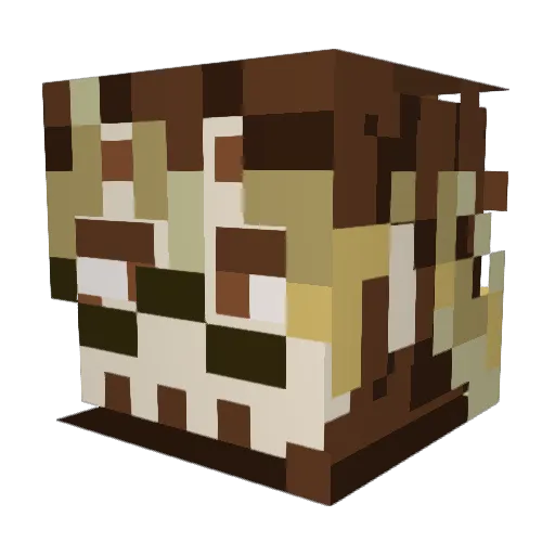 AnnDrew354 Minecraft avatar head, 3D render