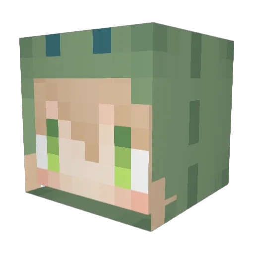 AnnPark Minecraft avatar head, 3D render