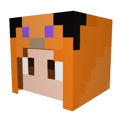 Ann_Zhao Minecraft avatar head, 3D render