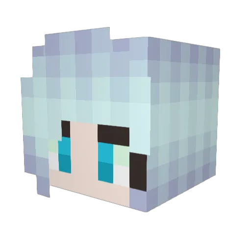Anna1708 Minecraft avatar head, 3D render
