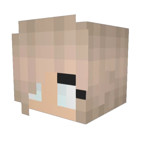 Anna231223 Minecraft avatar head, 3D render